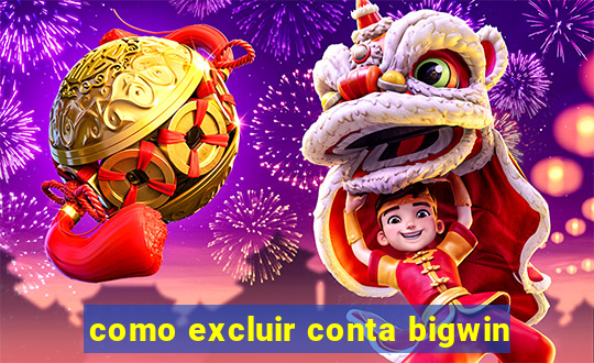 como excluir conta bigwin